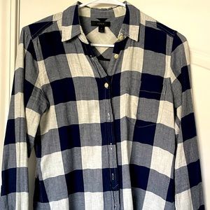 J. Crew navy buffalo plaid flannel